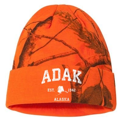 Adak Alaska Ak Vintage Athletic Sports Design Kati Licensed 12" Camo Beanie