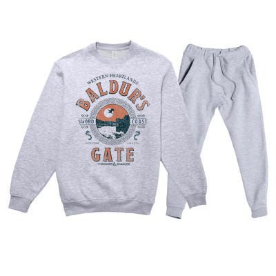 Adventure Awaits At Baldurs Gate Premium Crewneck Sweatsuit Set