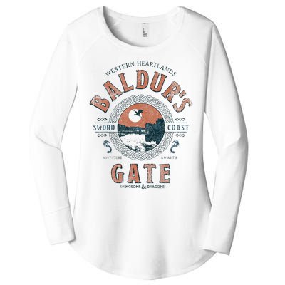 Adventure Awaits At Baldurs Gate Women's Perfect Tri Tunic Long Sleeve Shirt