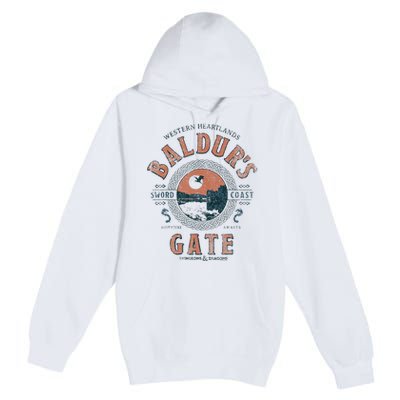 Adventure Awaits At Baldurs Gate Premium Pullover Hoodie