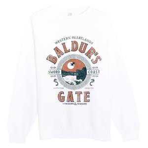 Adventure Awaits At Baldurs Gate Premium Crewneck Sweatshirt