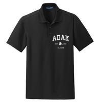 Adak Alaska Ak Vintage Athletic Sports Design Dry Zone Grid Polo