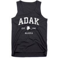 Adak Alaska Ak Vintage Athletic Sports Design Tank Top