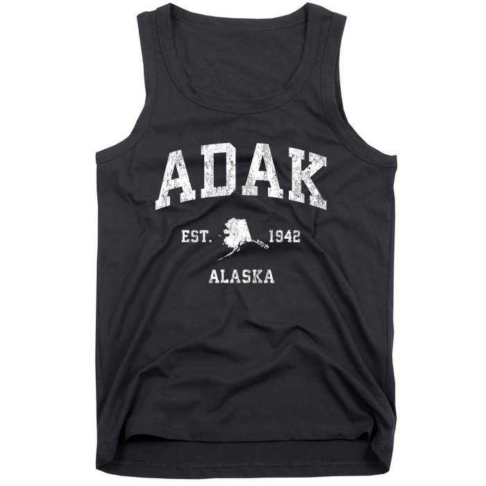 Adak Alaska Ak Vintage Athletic Sports Design Tank Top