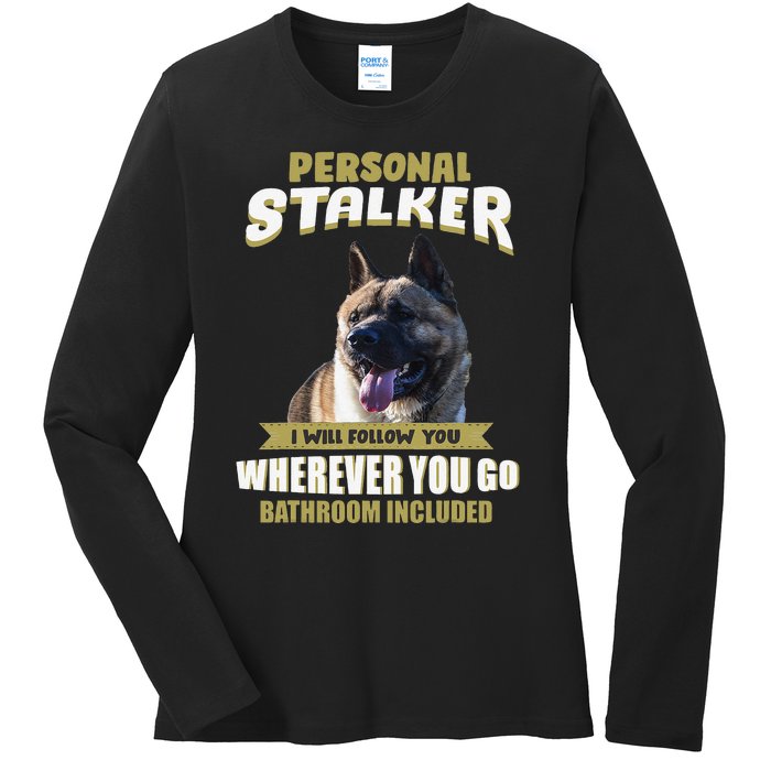 American Akita American Akita gift for mother's day Ladies Long Sleeve Shirt