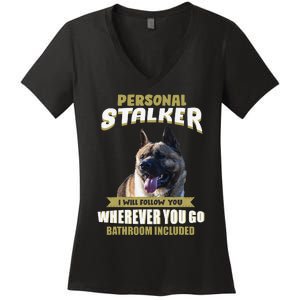 American Akita American Akita gift for mother's day Women's V-Neck T-Shirt