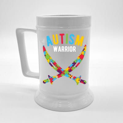 Autism Awareness Autism Warrior Gift Beer Stein