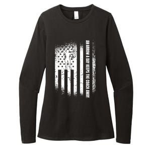 An Arrow A Day Keeps The Archery Coach Away American Flag Cute Gift Womens CVC Long Sleeve Shirt