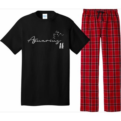 Aquarius Af And Funny Zodiac Sign Gift Cool Gift Pajama Set