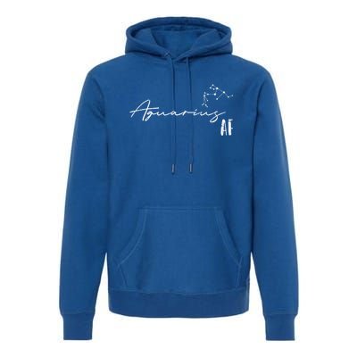 Aquarius Af And Funny Zodiac Sign Gift Cool Gift Premium Hoodie