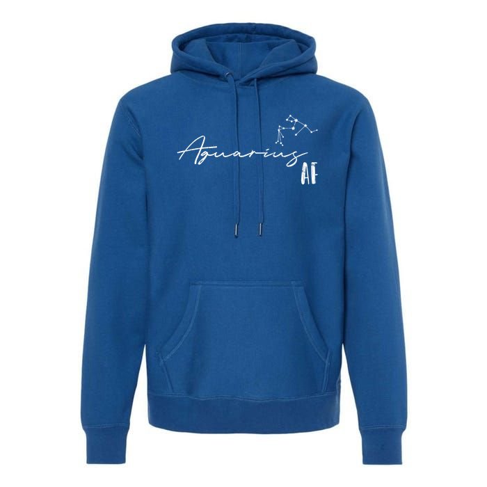 Aquarius Af And Funny Zodiac Sign Gift Cool Gift Premium Hoodie