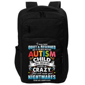 Autistic Autism Awareness Puzzle Pieces Proud Autism Mom Dad Cute Gift Impact Tech Backpack