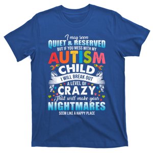 Autistic Autism Awareness Puzzle Pieces Proud Autism Mom Dad Cute Gift T-Shirt