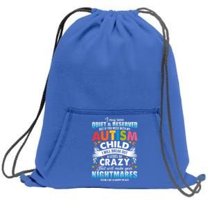 Autistic Autism Awareness Puzzle Pieces Proud Autism Mom Dad Cute Gift Sweatshirt Cinch Pack Bag