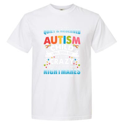 Autistic Autism Awareness Puzzle Pieces Proud Autism Mom Dad Cute Gift Garment-Dyed Heavyweight T-Shirt