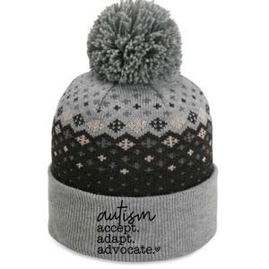 Autism Accept Adapt Advocate The Baniff Cuffed Pom Beanie