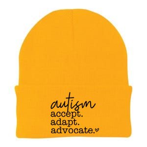 Autism Accept Adapt Advocate Knit Cap Winter Beanie