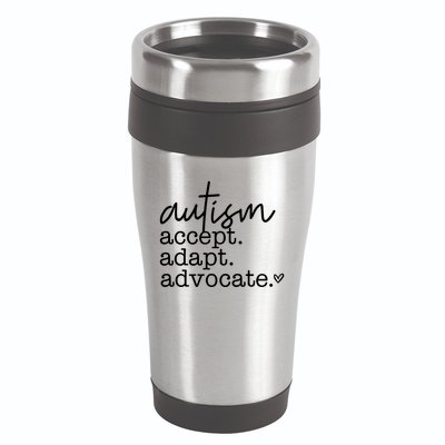 Autism Accept Adapt Advocate 16oz Travel Tumbler