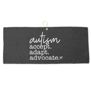 Autism Accept Adapt Advocate Large Microfiber Waffle Golf Towel