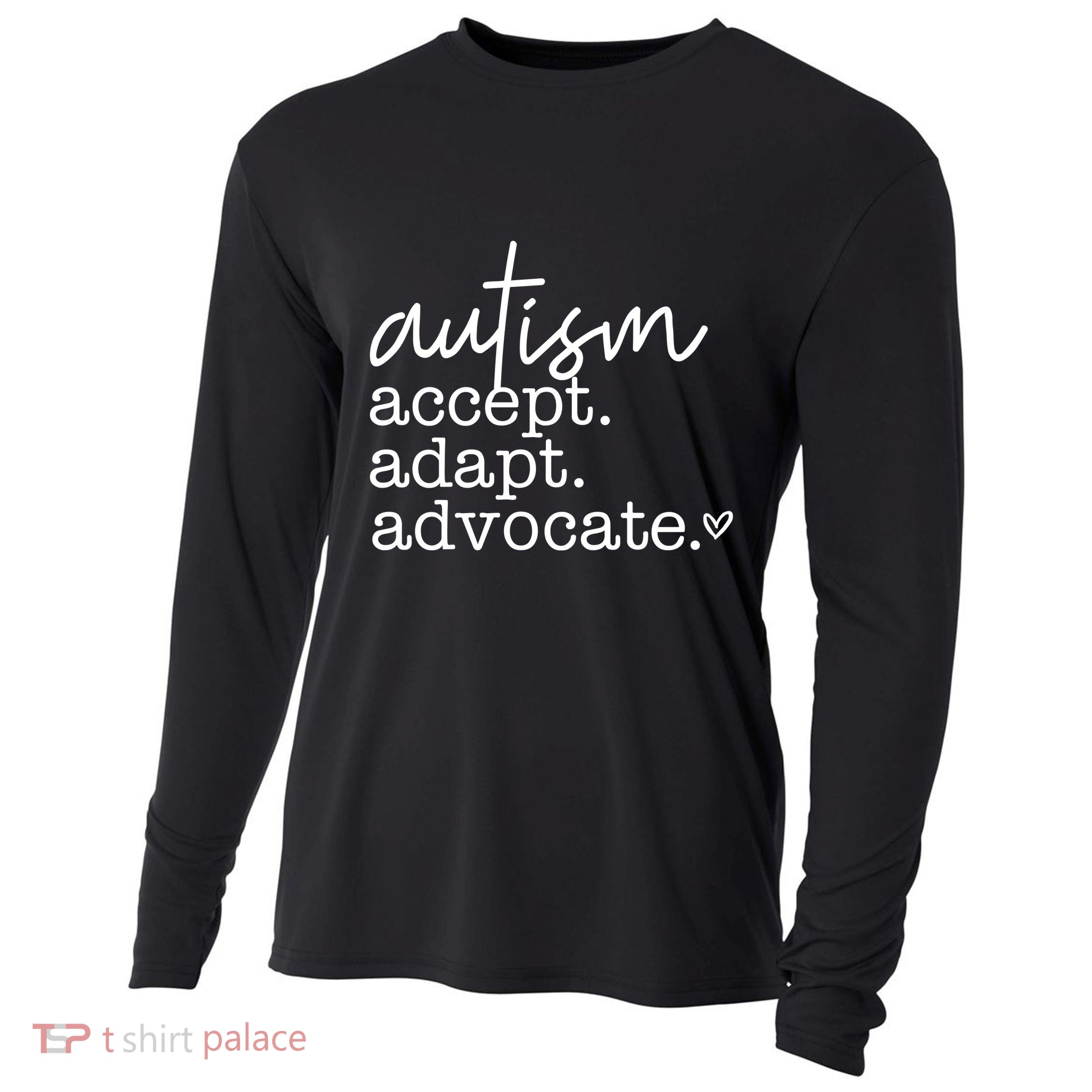 Autism Accept Adapt Advocate Cooling Performance Long Sleeve Crew