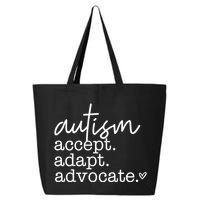 Autism Accept Adapt Advocate 25L Jumbo Tote