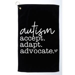 Autism Accept Adapt Advocate Platinum Collection Golf Towel