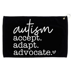 Autism Accept Adapt Advocate Grommeted Golf Towel