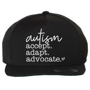 Autism Accept Adapt Advocate Wool Snapback Cap