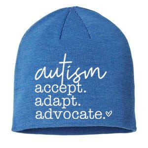 Autism Accept Adapt Advocate Sustainable Beanie