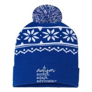 Autism Accept Adapt Advocate USA-Made Snowflake Beanie