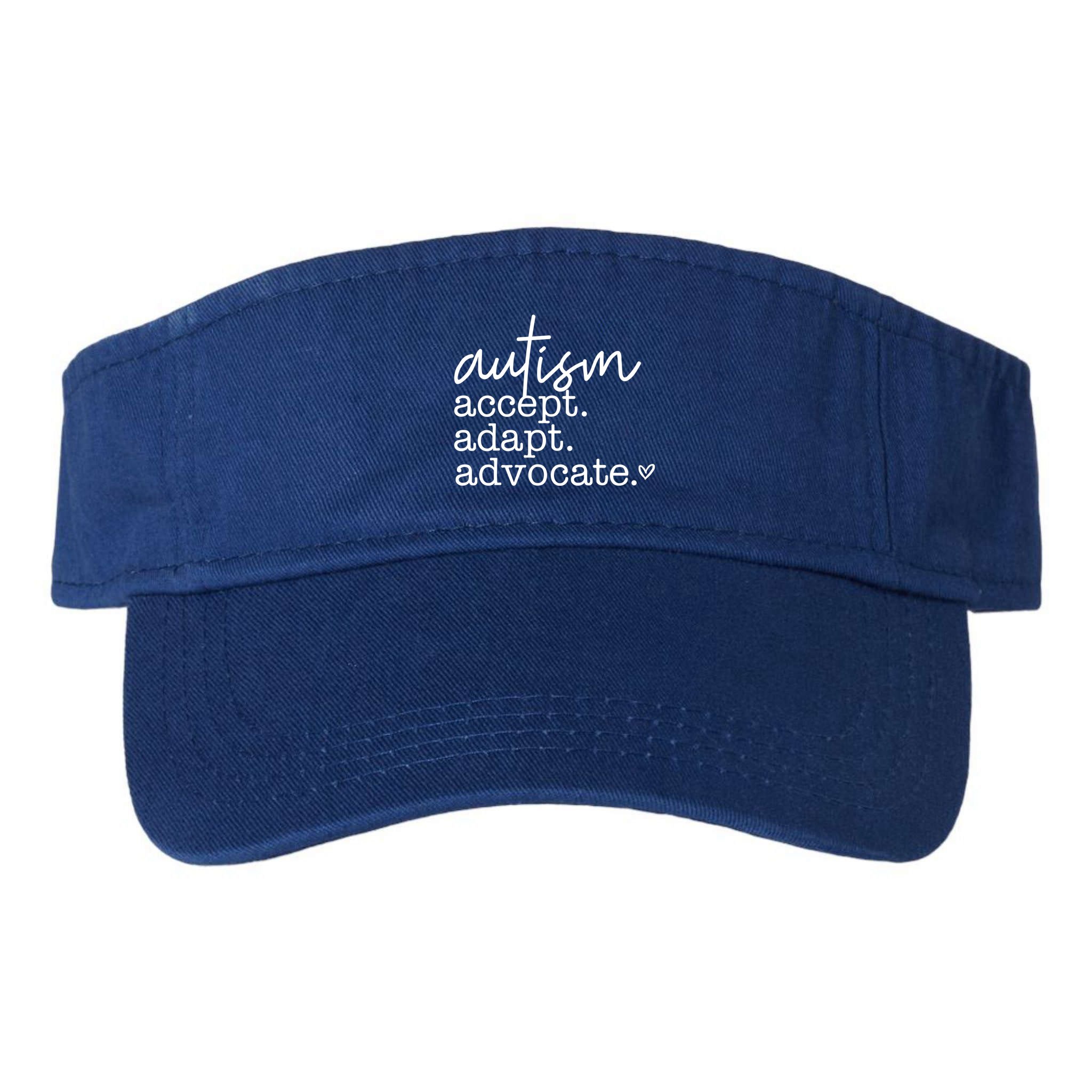 Autism Accept Adapt Advocate Visor