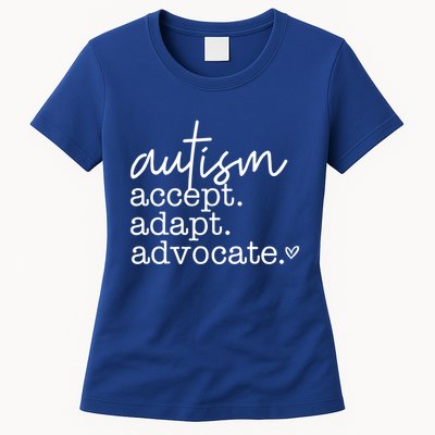Autism Accept Adapt Advocate Womens T-Shirt