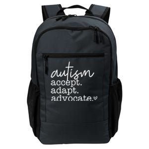 Autism Accept Adapt Advocate Daily Commute Backpack