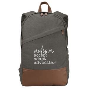 Autism Accept Adapt Advocate Cotton Canvas Backpack