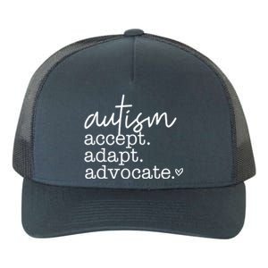 Autism Accept Adapt Advocate Yupoong Adult 5-Panel Trucker Hat