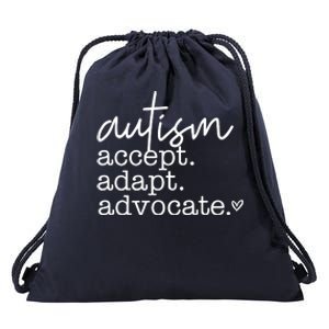 Autism Accept Adapt Advocate Drawstring Bag