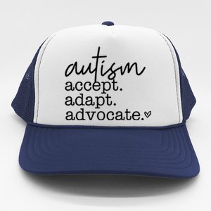 Autism Accept Adapt Advocate Trucker Hat