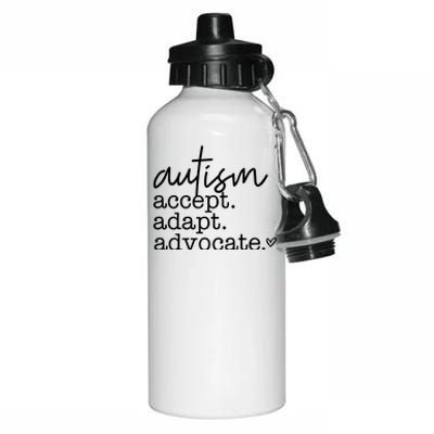 Autism Accept Adapt Advocate Aluminum Water Bottle