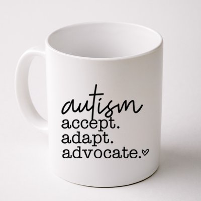 Autism Accept Adapt Advocate Coffee Mug