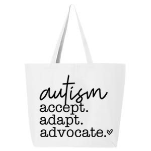 Autism Accept Adapt Advocate 25L Jumbo Tote