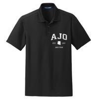 Ajo Arizona Az Vintage Athletic Sports Design Dry Zone Grid Polo