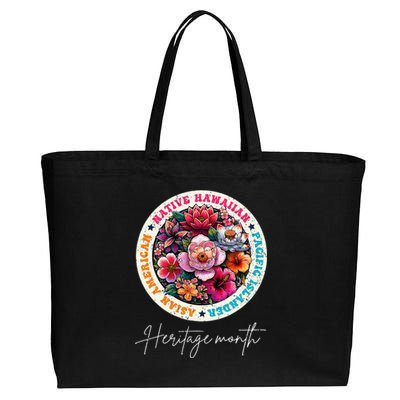 Aapi Asian American Pacific Islander Month Heritage Vintage Cotton Canvas Jumbo Tote