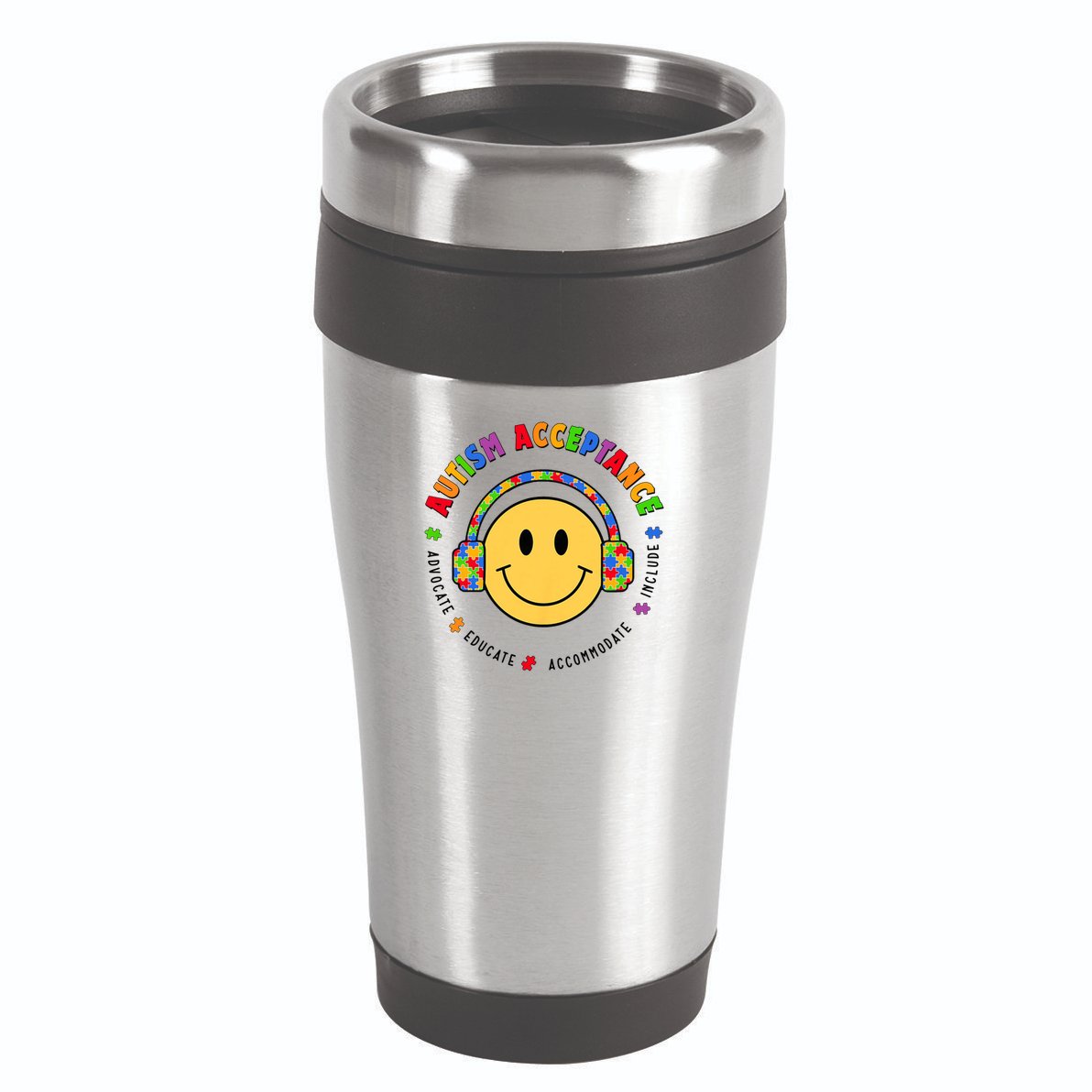 Autism Awareness Acceptance Special Education Teacher 16oz Travel Tumbler