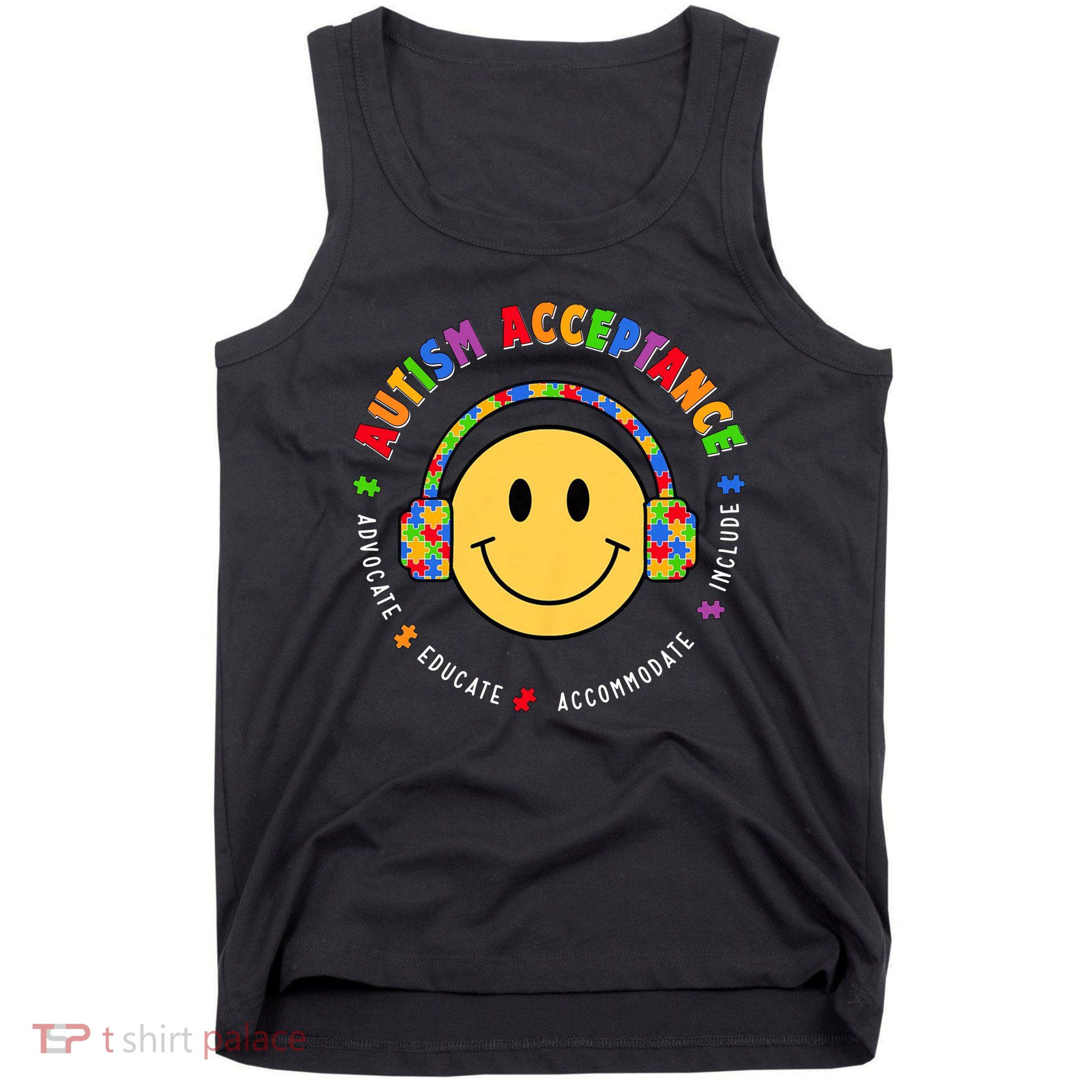 Autism Awareness Acceptance Special Education Teacher Tank Top