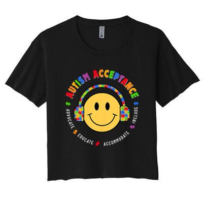 Autism Awareness Acceptance Special Education Teacher Crop Top