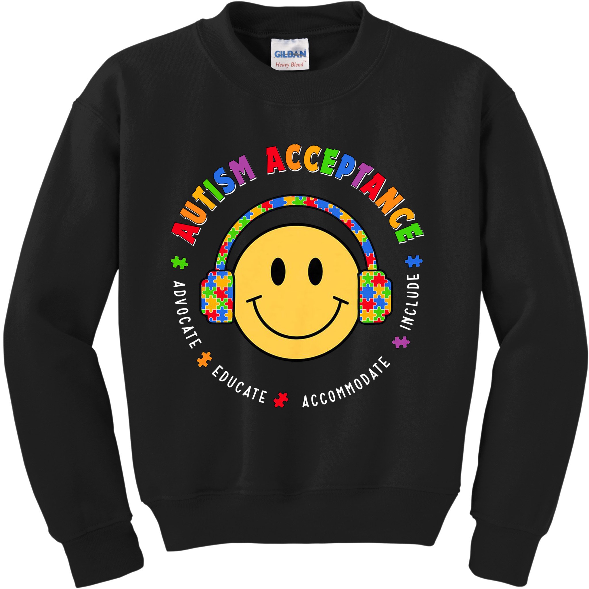 Autism Awareness Acceptance Special Education Teacher Kids Sweatshirt