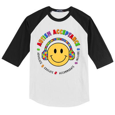 Autism Awareness Acceptance Special Education Teacher Kids Colorblock Raglan Jersey