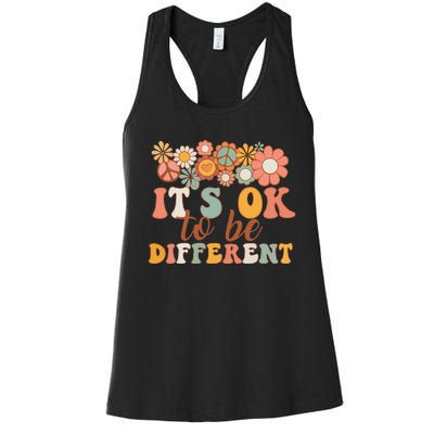 Autism Awareness Acceptance Its Ok to Be Different Women's Racerback Tank