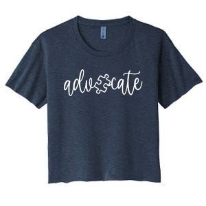 Advocate Autism Awareness Autism Support Women's Crop Top Tee