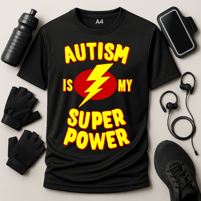 Autism Awareness Autism Is My Super Power Cooling Performance Crew T-Shirt